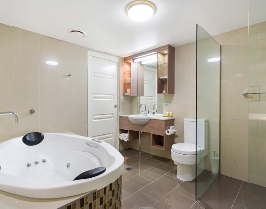 Bathroom in Rockhampton Apartment - CBD Luxury Accommodation